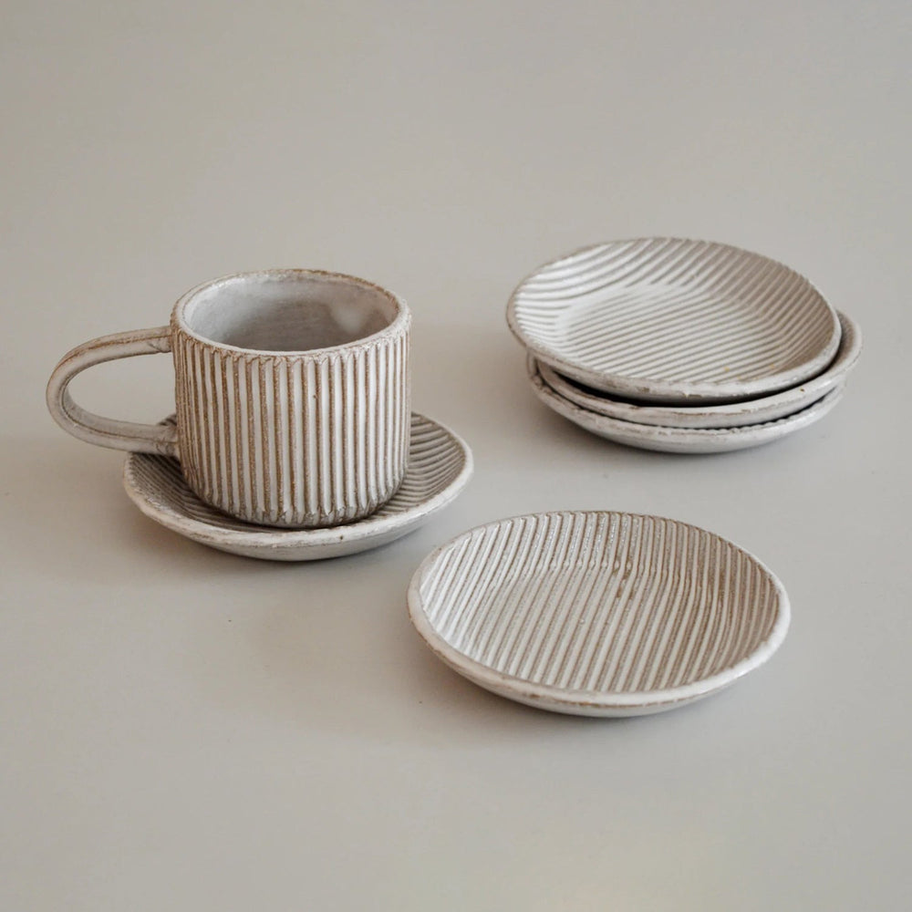 Millerighe Stoneware Saucer in White