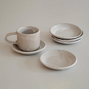 Millerighe Stoneware Saucer in White