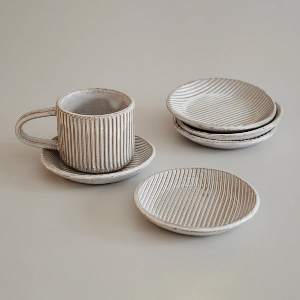 Millerighe Stoneware Saucer in White