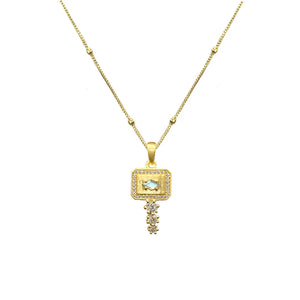 Mini Gold Labradorite Dalia Necklace