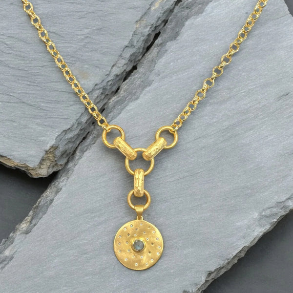 Gold Rondo Link Necklace