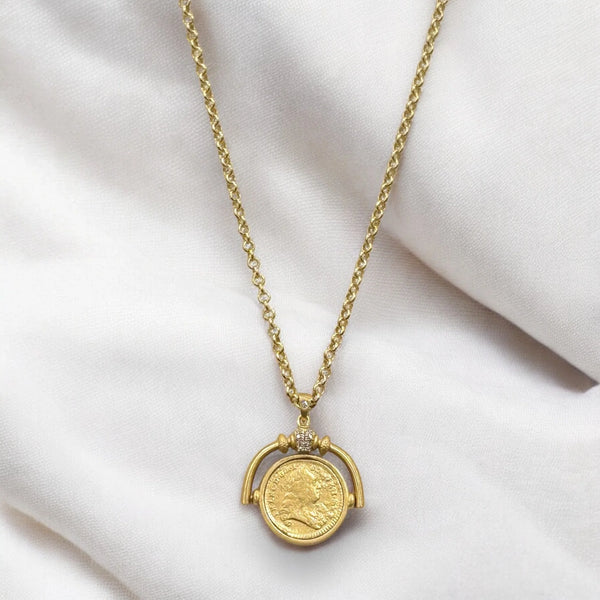 Gold Sol Spinner Necklace