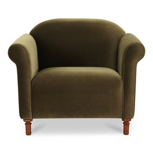 Green Velvet Traditional Chair