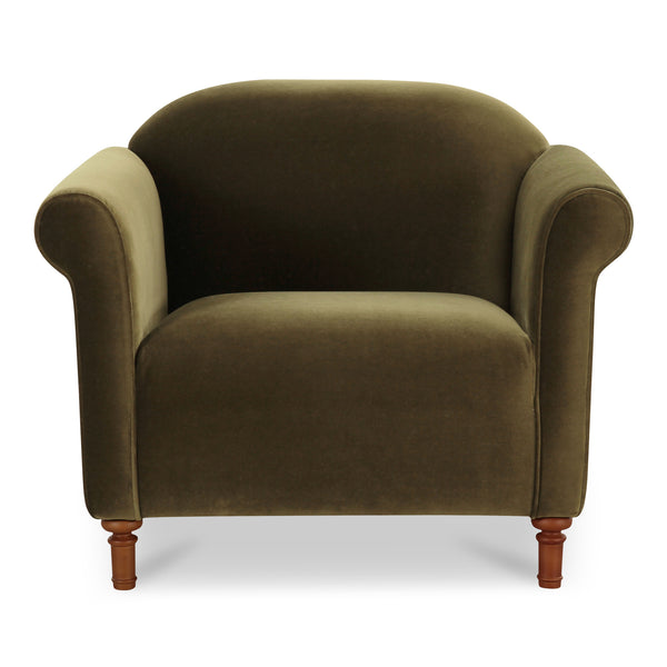 Green Velvet Traditional Chair