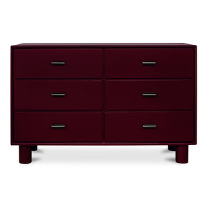 Deep Red 6 Drawer Dresser