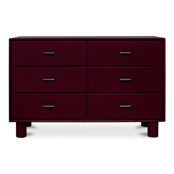 Deep Red 6 Drawer Dresser