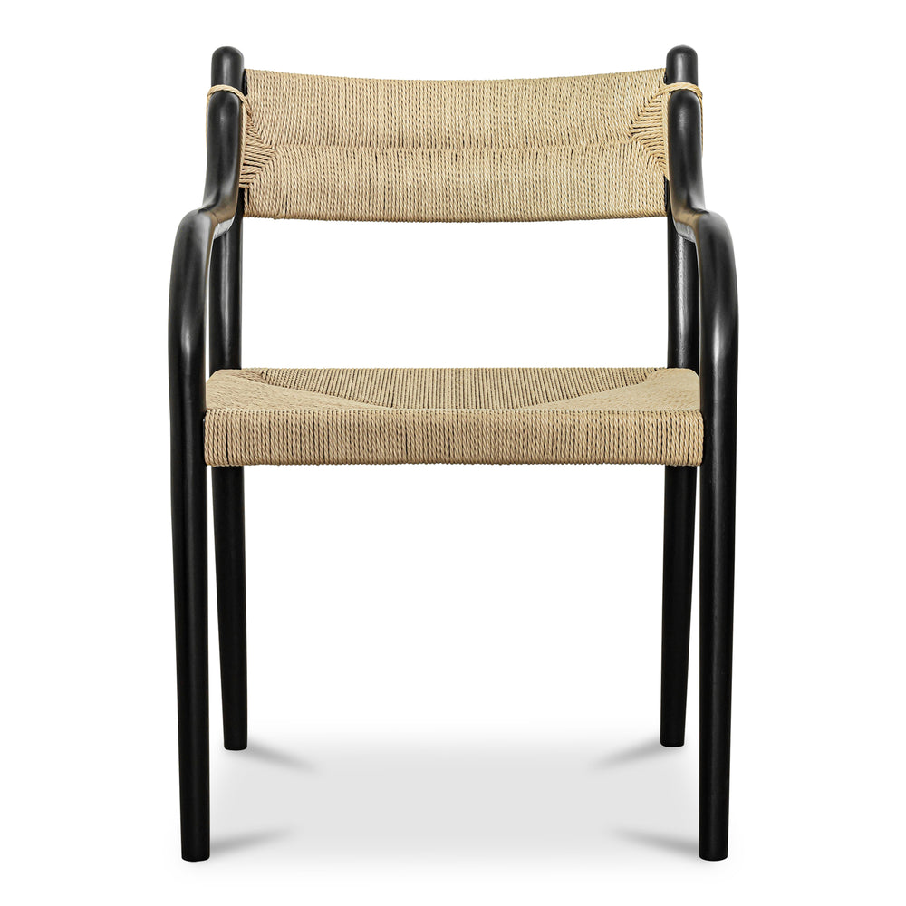 Woven Dining Chair Black