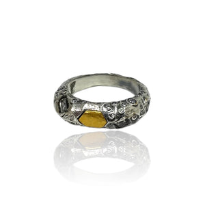 Vintage Silver Vesta Ring - Size 7