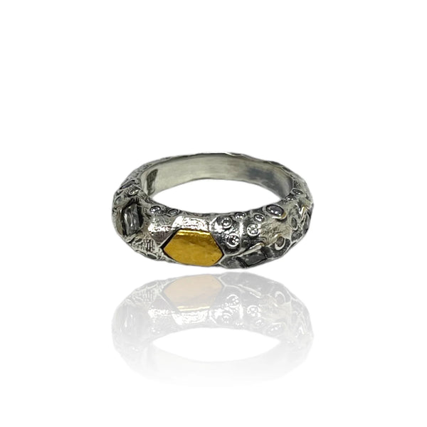Vintage Silver Vesta Ring - Size 7
