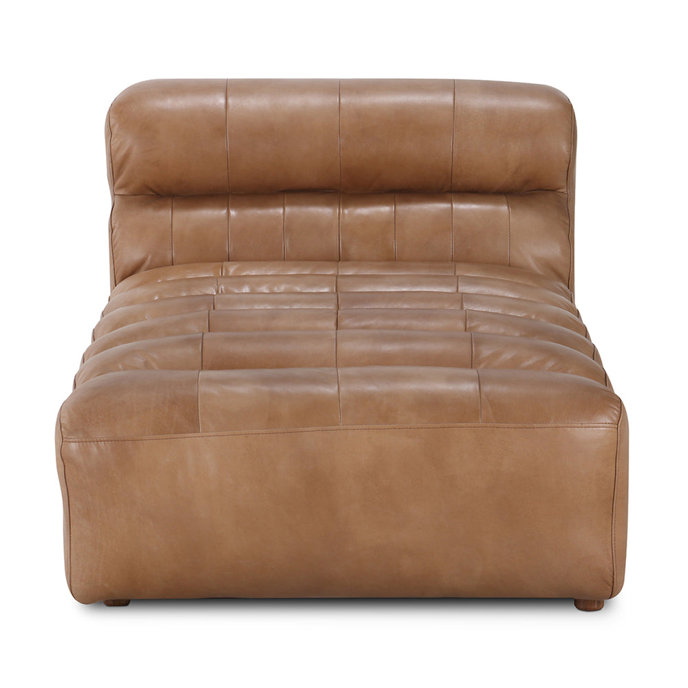 Ramsay Leather Chaise Tan