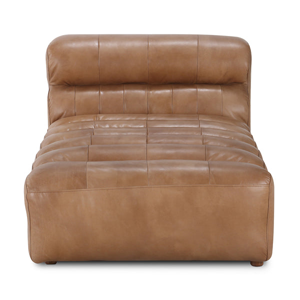 Ramsay Leather Chaise Tan