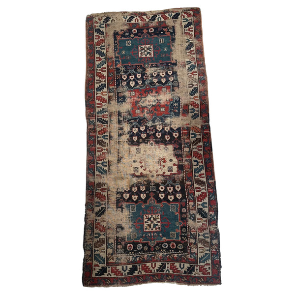 Vintage Caucasian Runner • 8'3" x 3'8"