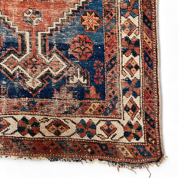 Vintage Caucasian Rug • 4'6" x 5'11"