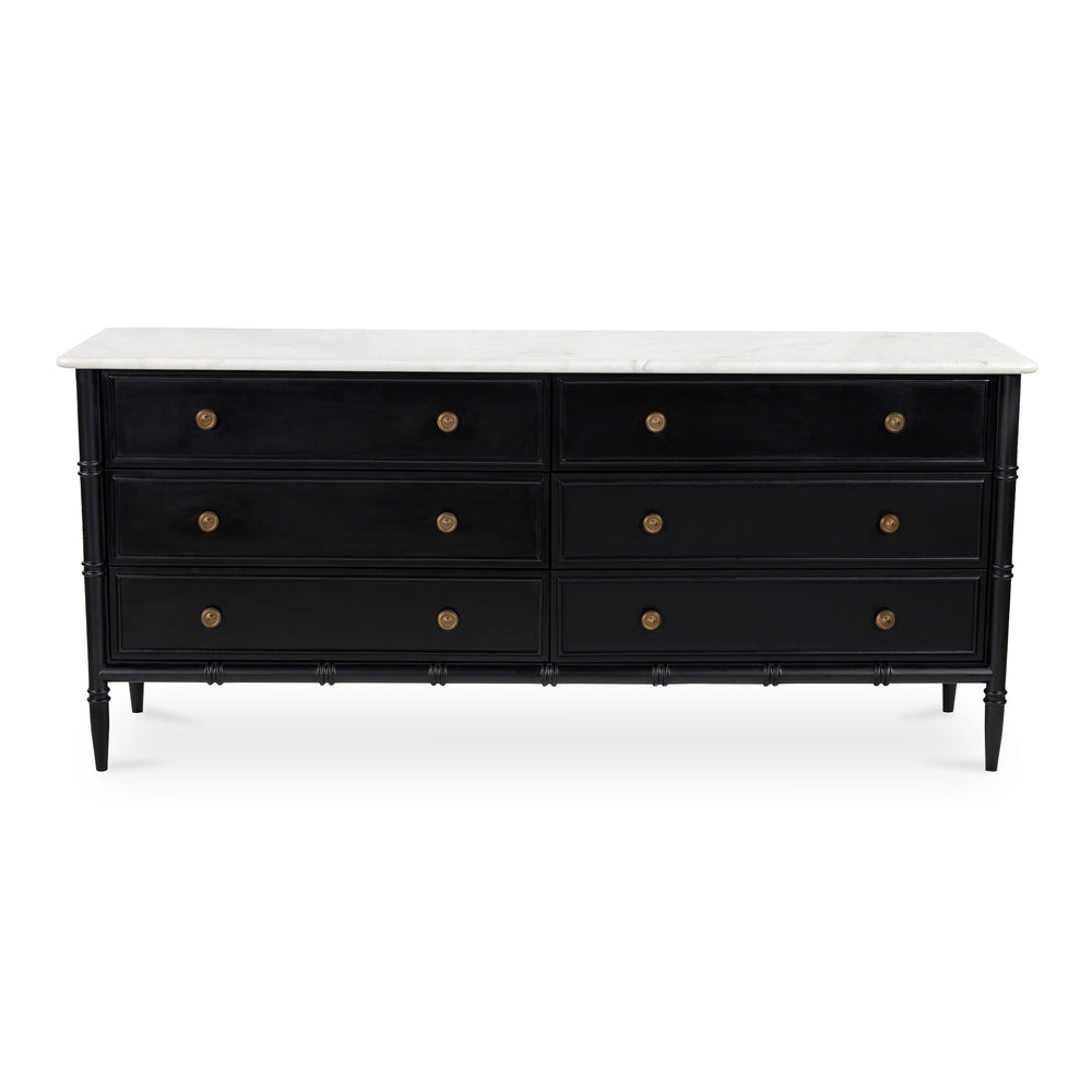 Black 6 Drawer Dresser