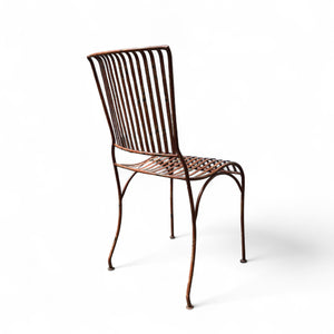 iron chair with a modern design on a white background