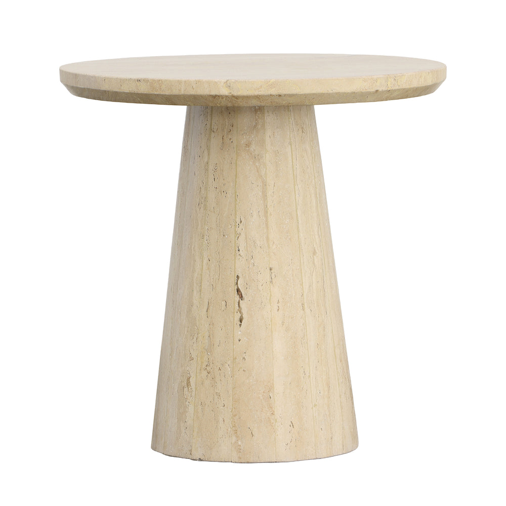 Travertine Stone Side Table