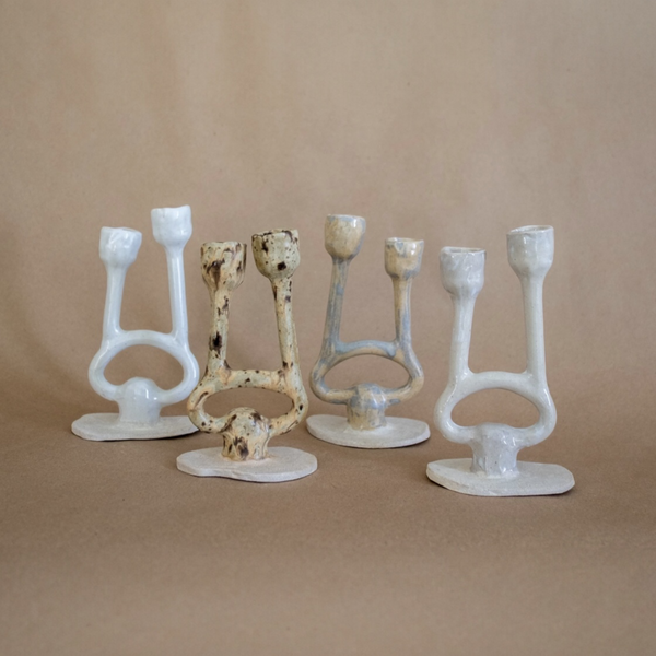 Ceramic Candelabra by Nina Luna