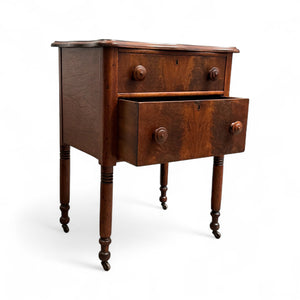 Vintage Entryway Stand with Drawers on Casters