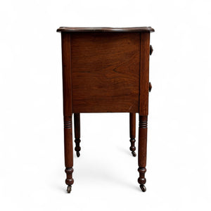 Vintage Entryway Stand with Drawers on Casters