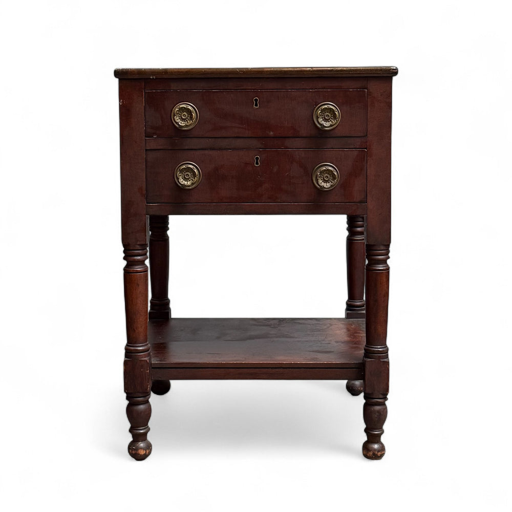 Vintage Entryway Stand with Drawers