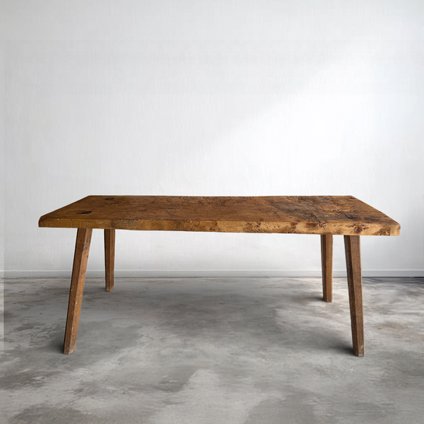 Vintage Oak Butcher Block Table