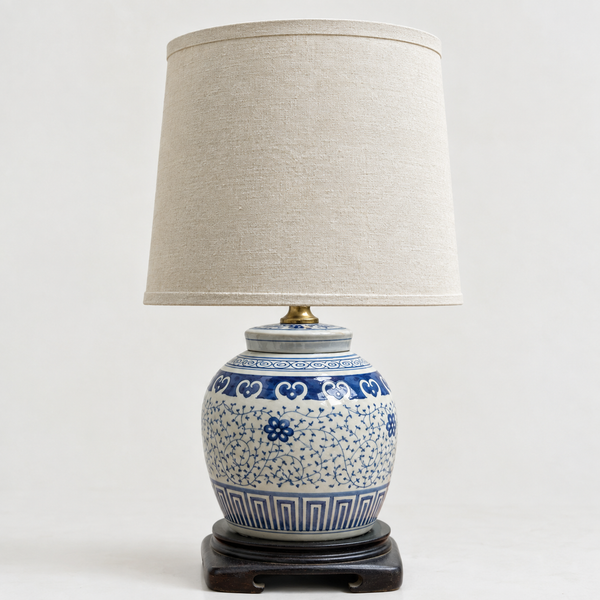 Vintage Porcelain Ginger Jar Lamp