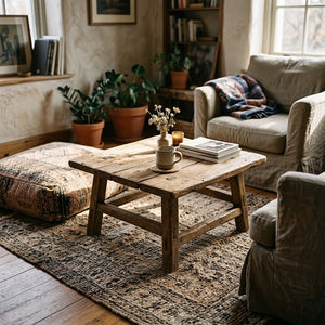 Vintage Low Farmhouse Side Table