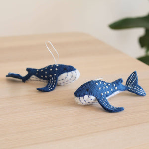 Blue Minke Whale Ornament