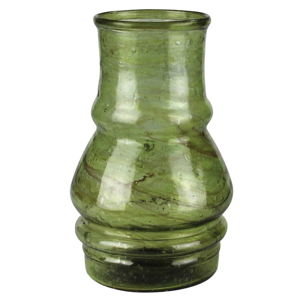 Val Vase, Green Glass