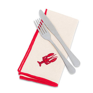 Stitched Lobster Napkin-18"Sq