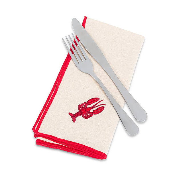 Stitched Lobster Napkin-18"Sq