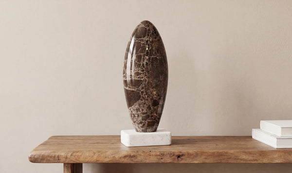 Boda Sculpture Dark Emperador Marble