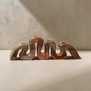 Wavy Ceramic Candleholder by Hannah Lessnick