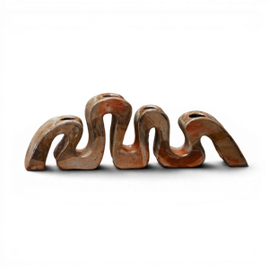 Wavy Ceramic Candleholder by Hannah Lessnick