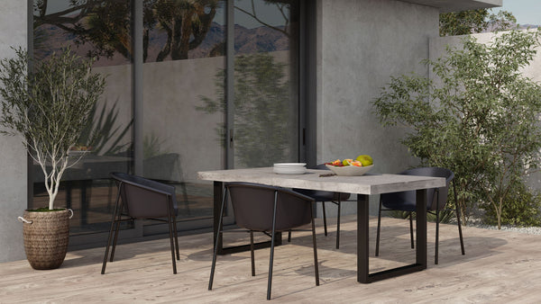 Jedrik Outdoor Dining Table Large Grey