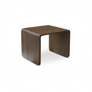 C-Shaped Side Table Dark Brown