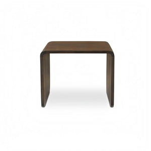 C-Shaped Side Table Dark Brown