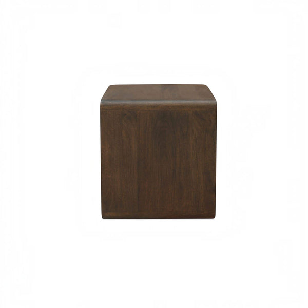 C-Shaped Side Table Dark Brown