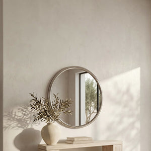 Round Tubular Frame Mirror Chrome