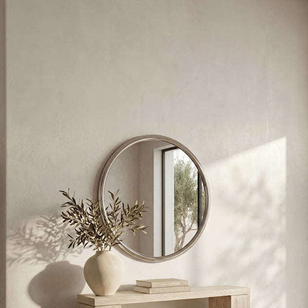 Round Tubular Frame Mirror Chrome