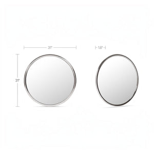 Round Tubular Frame Mirror Chrome