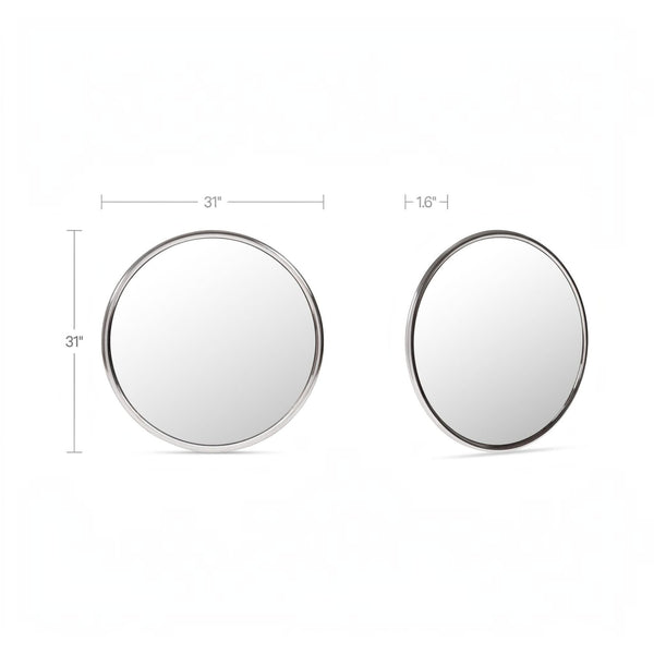 Round Tubular Frame Mirror Chrome