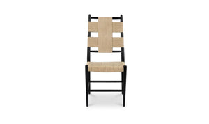 Pair of Mango Wood Dining Chairs with Cord-Wrapped Back