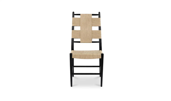 Pair of Mango Wood Dining Chairs with Cord-Wrapped Back