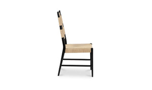 Pair of Mango Wood Dining Chairs with Cord-Wrapped Back