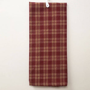 Tea Towel - Red Kitchen Towel With Tan Lines