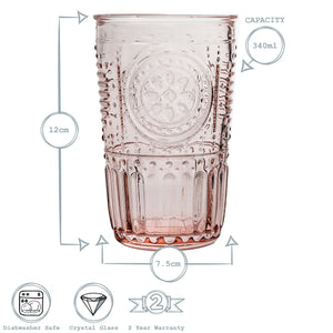 Bormioli Rocco Romantic Highball Glasses - 340ml