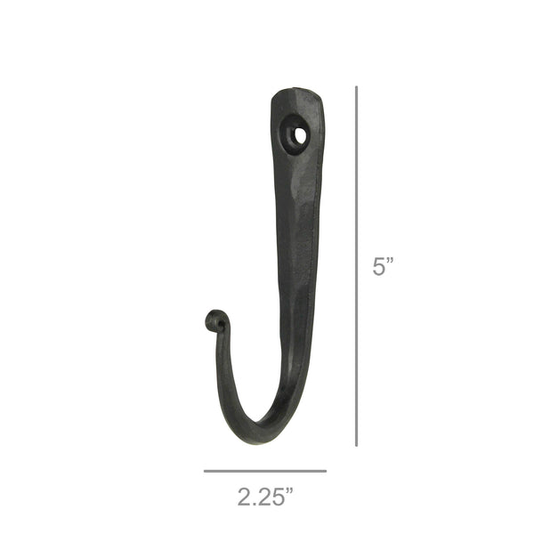 Ridge Wall Hook, Black