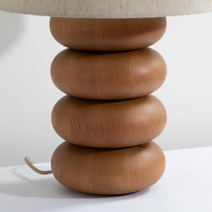 Oak Wood Table Lamp
