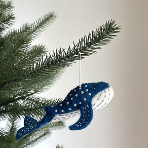 Blue Minke Whale Ornament